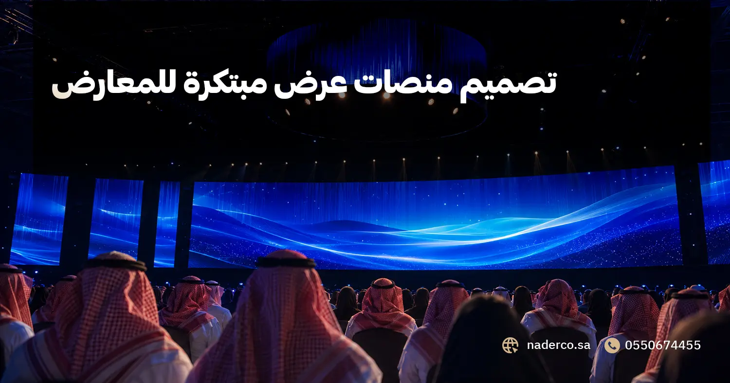 تصميم منصات عرض مبتكرة للمعارض